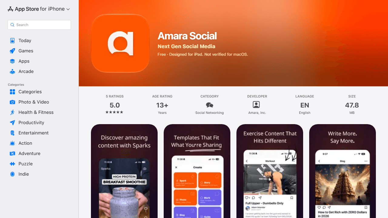 Amara Social screenshot