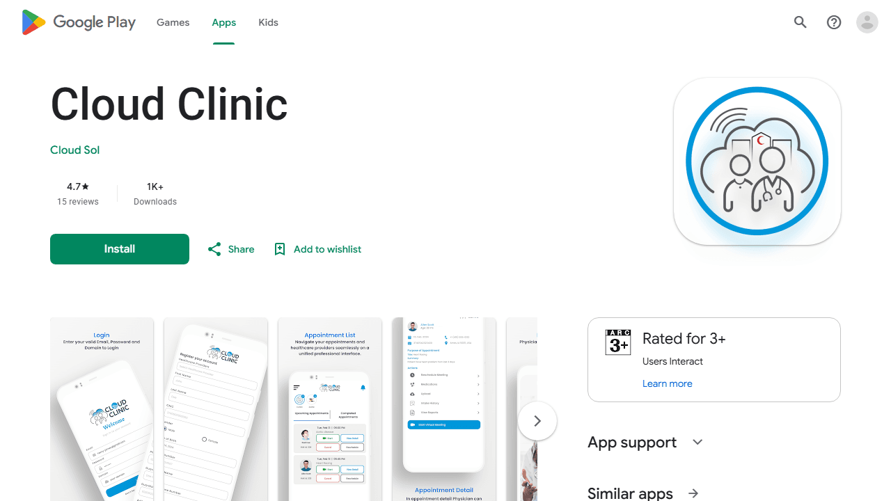 Cloud Clinic screenshot