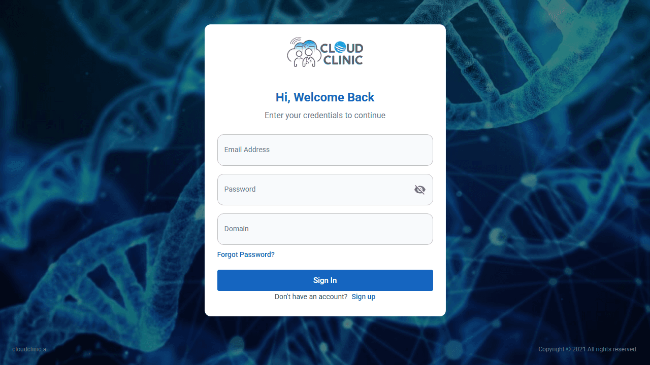 Cloud Clinic Portal preview