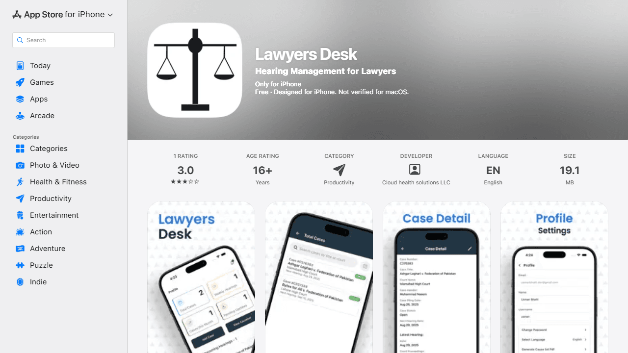Lawyers Desk screenshot