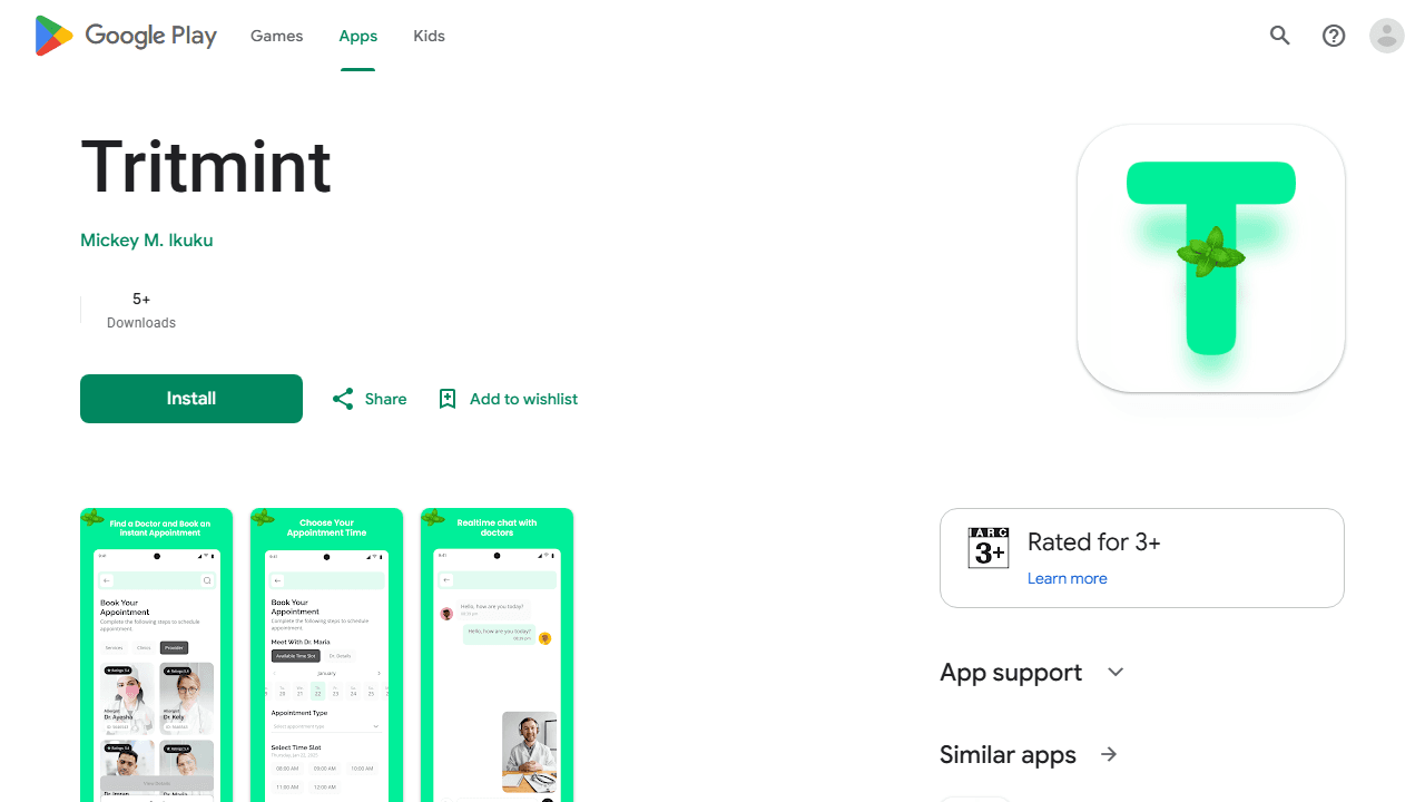 Tritmint screenshot